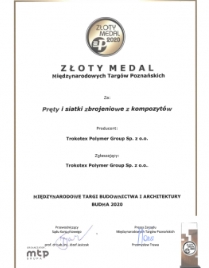 Pręty i siatki zbrojeniowe kompozytowe nagroda złoty medal producent zbrojenia kompozytowego