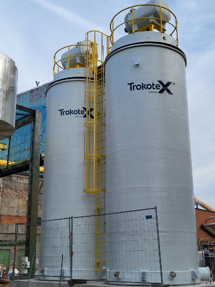 zbiorniki pionowe, przemysłowe realizacja u Klienta, producent polski trokotex grp tws