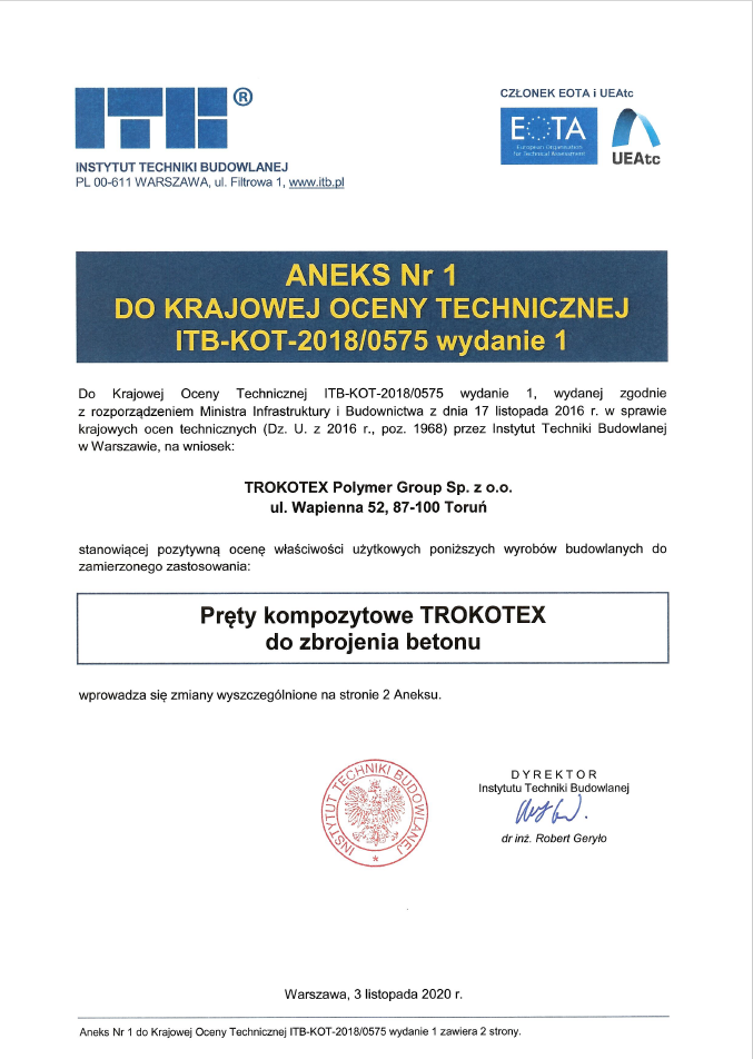 zbrojenie kompozytowe fabryka zbrojenia trokotex