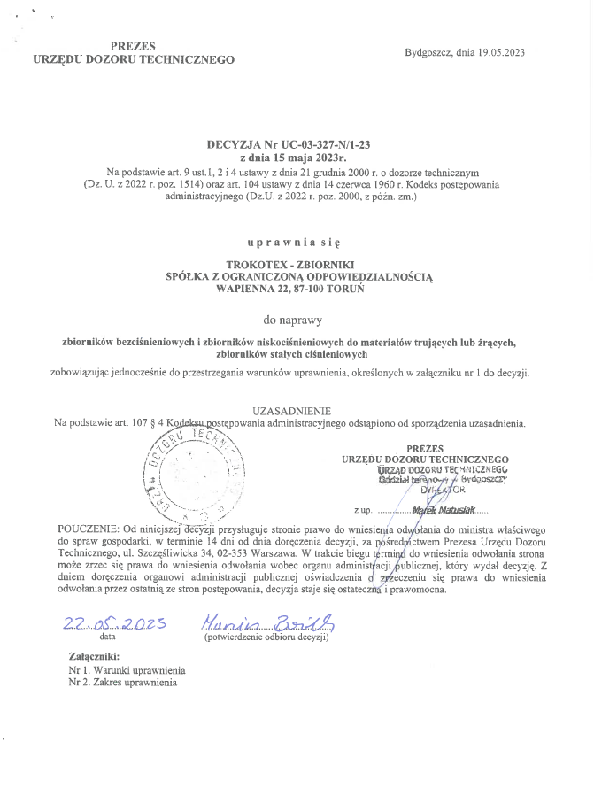 zbiorniki przemysłowe naprawa trokotex tws